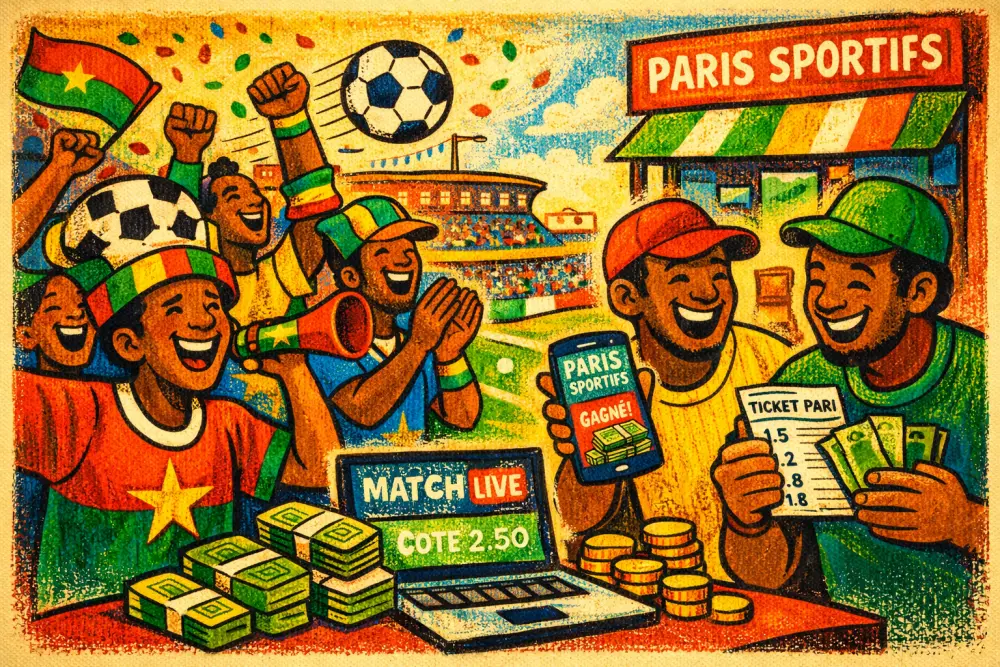 Supporters de football africains et paris sportifs au Burkina Faso