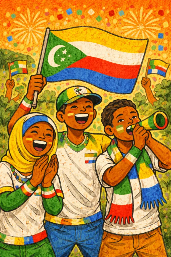 Supporters de football africains et paris sportifs aux Comores