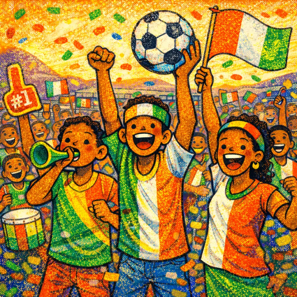 Supporters de football africains et paris sportifs en Côte d'Ivoire