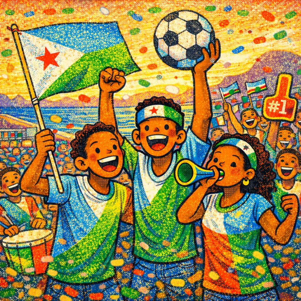 Supporters de football africains et paris sportifs à Djibouti