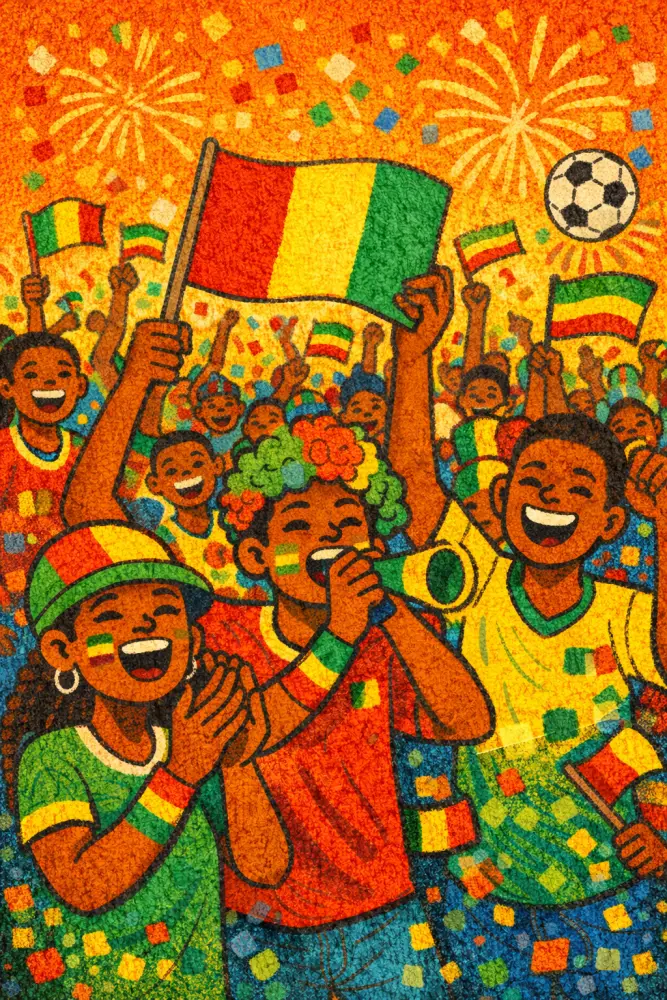 Supporters de football africains et paris sportifs en Guinée