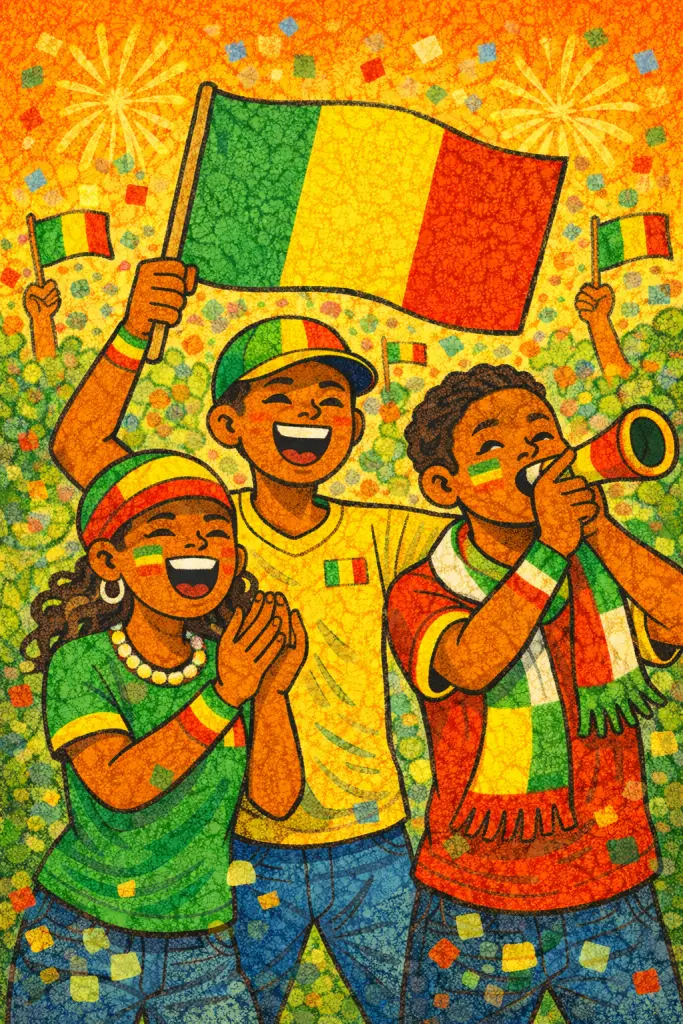 Supporters de football africains et paris sportifs au Mali