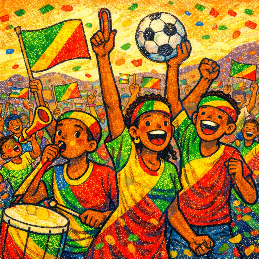 Supporters de football africains et paris sportifs en République du Congo