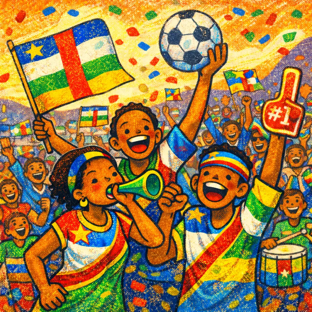 Supporters de football africains et paris sportifs en République centrafricaine