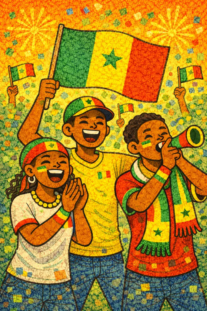 Supporters de football africains et paris sportifs au Sénégal