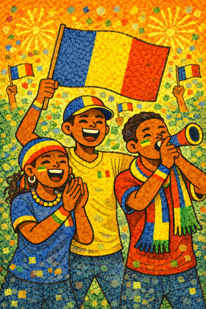 Supporters de football africains et paris sportifs au Tchad