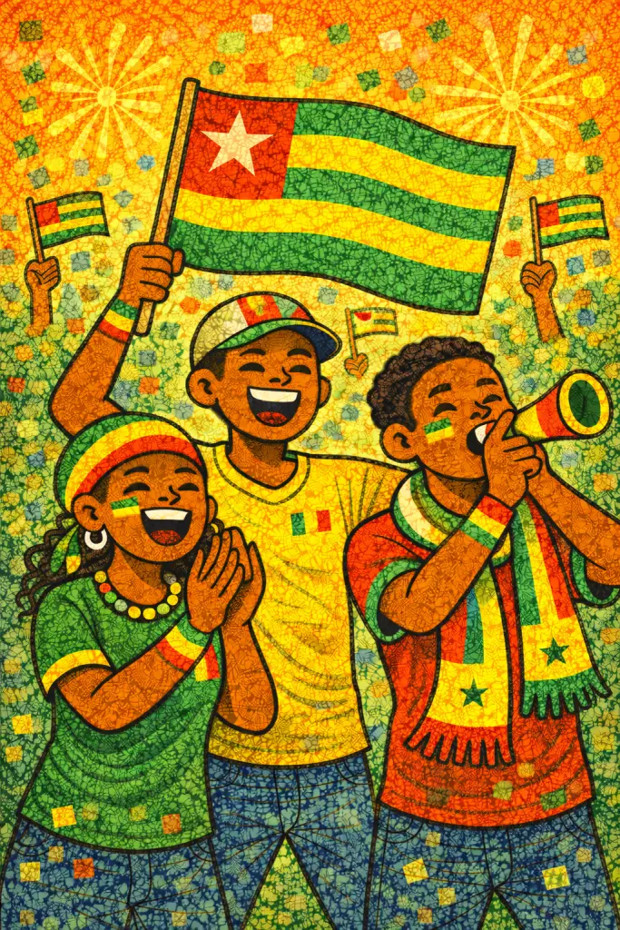 Supporters de football africains et paris sportifs au Togo